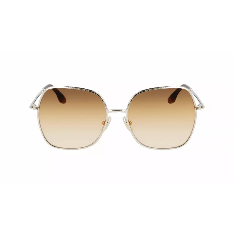 Okulary przeciwsłoneczne Victoria Beckham VB223S-708 dla kobiet - oprawka Havana z acetatu, brązowe soczewki poliwęglanowe, 56 mm