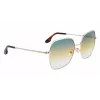 Okulary przeciwsłoneczne Victoria Beckham VB223S-727 damskie, oprawka Havana acetatowa, kwadratowa, soczewki brązowe gradientowe 56mm