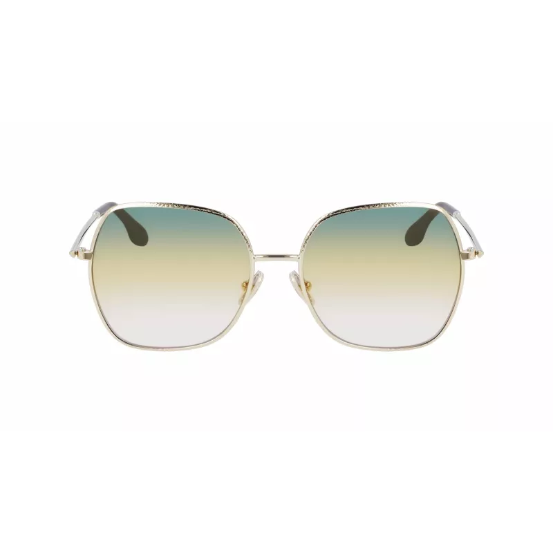 Okulary przeciwsłoneczne Victoria Beckham VB223S-727 damskie, oprawka Havana acetatowa, kwadratowa, soczewki brązowe gradientowe 56mm