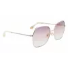 Victoria Beckham VB223S-728 Damskie Okulary Przeciwsłoneczne Metalowe Złote Brązowy Gradient 56mm