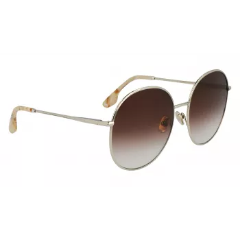 Okulary przeciwsłoneczne Victoria Beckham VB224S-702 dla kobiet Złoty/Hawana Brązowy Gradient 59mm