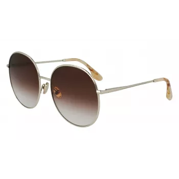 Okulary przeciwsłoneczne Victoria Beckham VB224S-702 dla kobiet Złoty/Hawana Brązowy Gradient 59mm