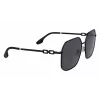 Okulary przeciwsłoneczne Victoria Beckham VB232S-001 dla kobiet - czarna oprawka, szare gradientowe szkła, 58 mm