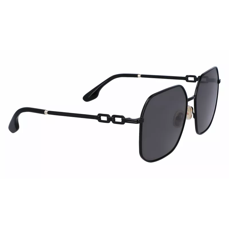 Okulary przeciwsłoneczne Victoria Beckham VB232S-001 dla kobiet - czarna oprawka, szare gradientowe szkła, 58 mm