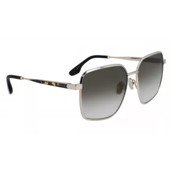 Okulary przeciwsłoneczne Victoria Beckham VB234S-700 Damskie Oversize Kwadratowe Złota Oprawka Brązowe Szkła 59mm