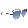 Victoria Beckham VB239S6309319 Damskie Przesadzone Kwadratowe Okulary Przeciwsłoneczne Czarny Acetat Szary Gradient Soczewki 63mm