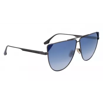 Victoria Beckham VB239S6309319 Damskie Przesadzone Kwadratowe Okulary Przeciwsłoneczne Czarny Acetat Szary Gradient Soczewki 63mm