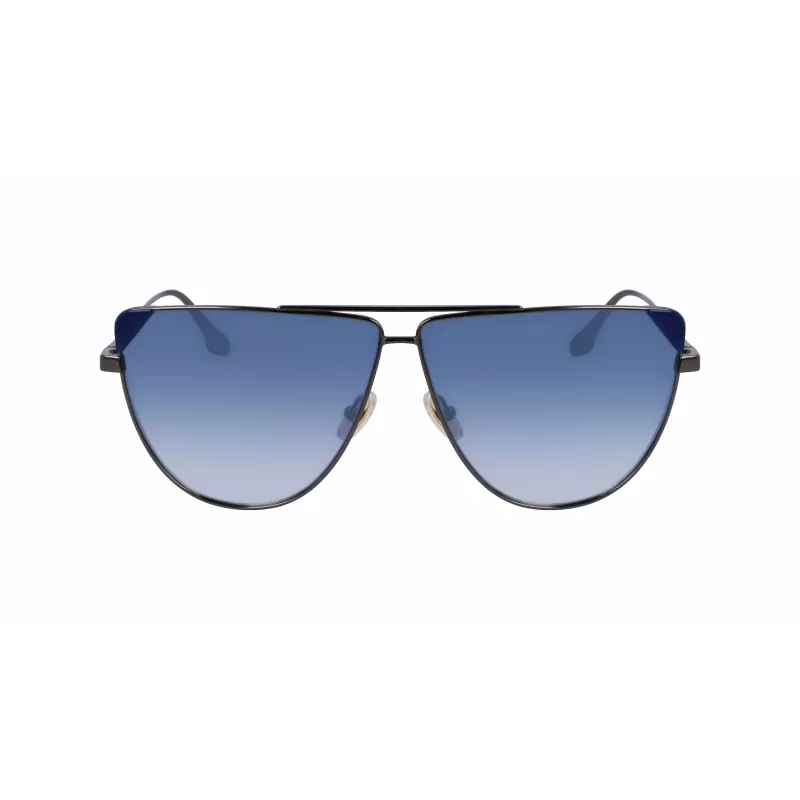 Victoria Beckham VB239S6309319 Damskie Przesadzone Kwadratowe Okulary Przeciwsłoneczne Czarny Acetat Szary Gradient Soczewki 63mm