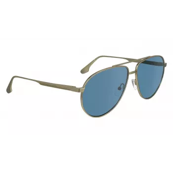 Victoria Beckham VB242S6114720 Damskie kwadratowe okulary przeciwsłoneczne Brązowo-złota oprawka Brązowe soczewki gradientowe 61/14/140 mm