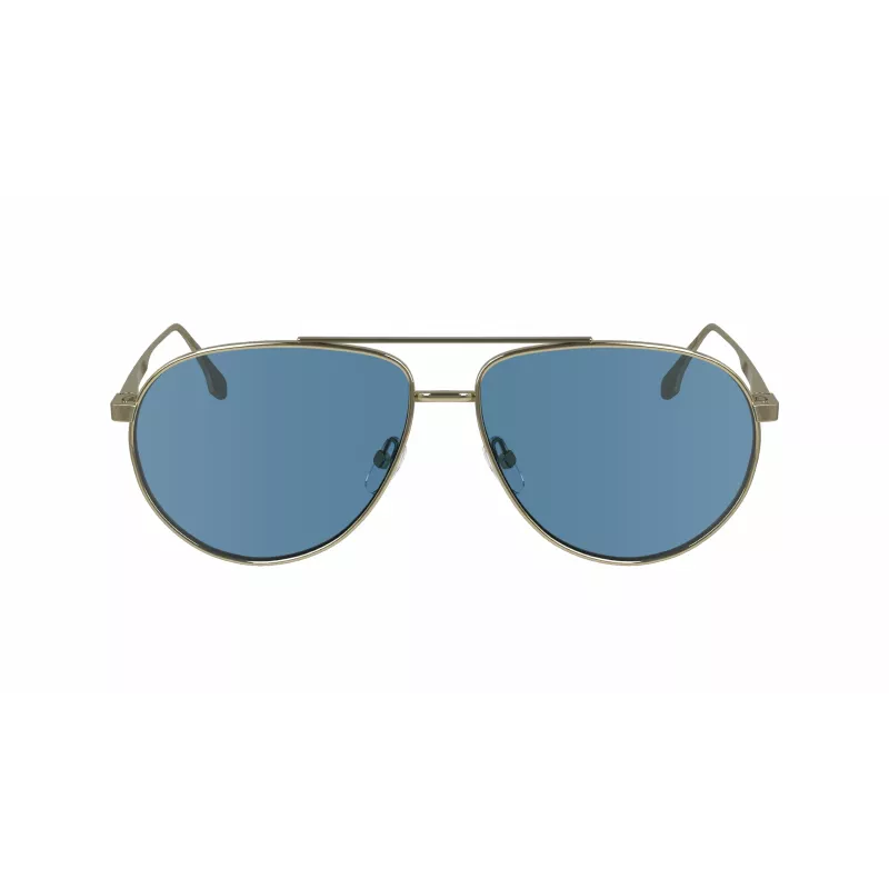 Victoria Beckham VB242S6114720 Damskie kwadratowe okulary przeciwsłoneczne Brązowo-złota oprawka Brązowe soczewki gradientowe 61/14/140 mm