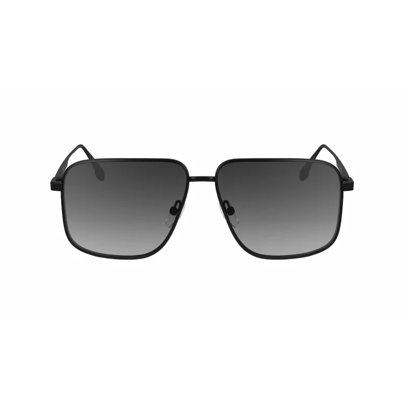 Okulary przeciwsłoneczne damskie Victoria Beckham VB243S, oprawka błyszcząca czarna, soczewki szare, 57/13/140 mm