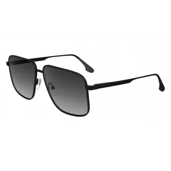 Okulary przeciwsłoneczne damskie Victoria Beckham VB243S, oprawka błyszcząca czarna, soczewki szare, 57/13/140 mm