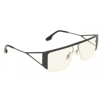 Okulary przeciwsłoneczne Victoria Beckham VB250S5913001 damskie, kwadratowe oversize - czarna oprawka, szare gradientowe szkła 59mm