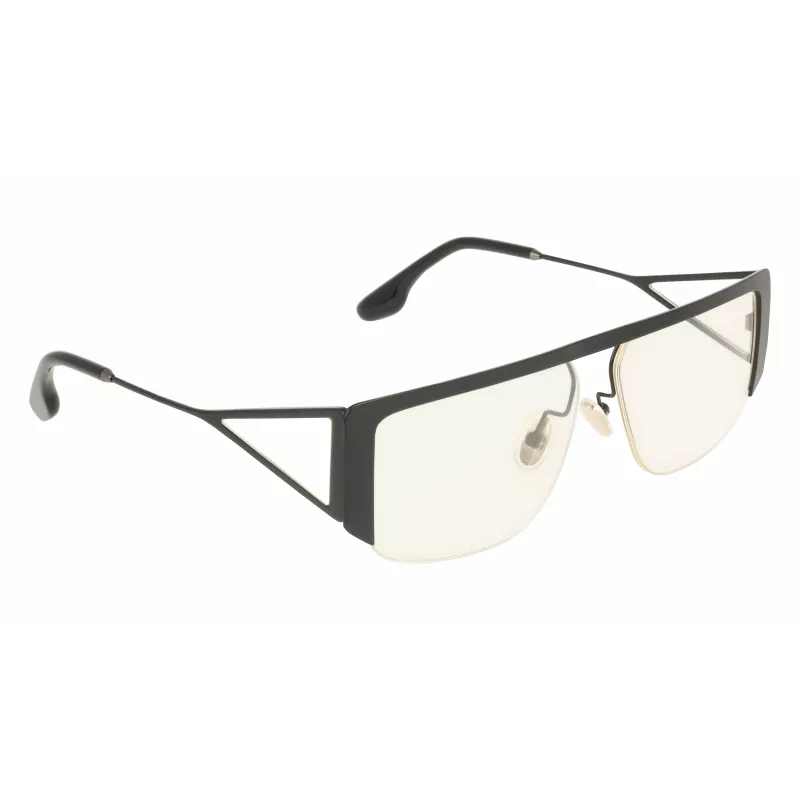 Okulary przeciwsłoneczne Victoria Beckham VB250S5913001 damskie, kwadratowe oversize - czarna oprawka, szare gradientowe szkła 59mm