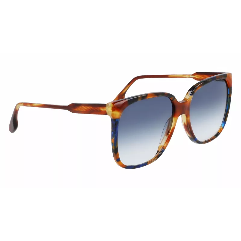 Okulary przeciwsłoneczne Victoria Beckham VB610SCB-212 dla kobiet, oprawka Havana acetat, kształt motylkowy, soczewki brązowe gradientowe 59mm