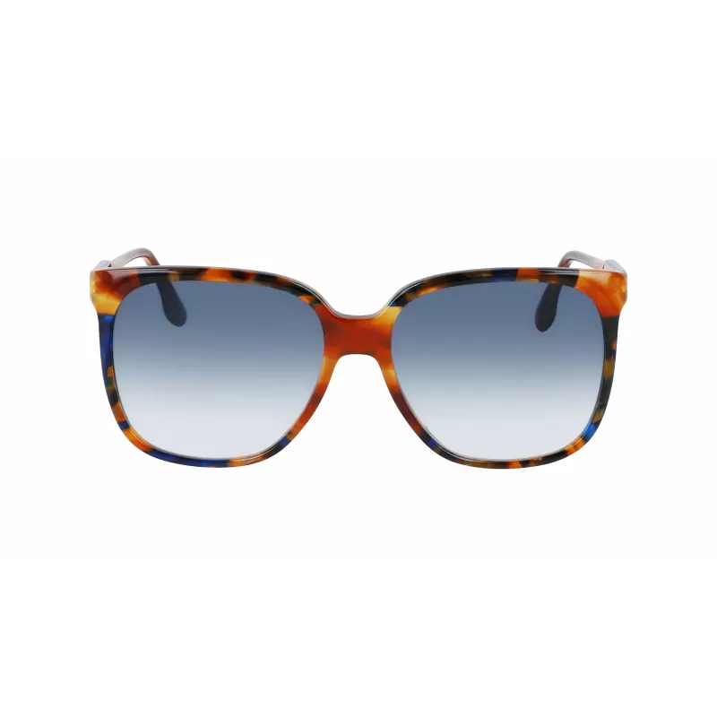 Okulary przeciwsłoneczne Victoria Beckham VB610SCB-212 dla kobiet, oprawka Havana acetat, kształt motylkowy, soczewki brązowe gradientowe 59mm