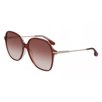 Victoria Beckham VB613S-607 Damskie Okulary Przeciwsłoneczne Kocie Oko - Hawana/Brązowy Gradient 59mm