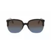 Okulary przeciwsłoneczne Victoria Beckham VB617S-005 Oversized Square dla kobiet, błyszcząca czarna oprawka, szare soczewki, 63/15/140 mm