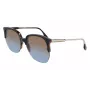 Okulary przeciwsłoneczne Victoria Beckham VB617S-005 Oversized Square dla kobiet, błyszcząca czarna oprawka, szare soczewki, 63/15/140 mm