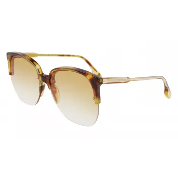 Victoria Beckham VB617S-222 Oversize Okulary Przeciwsłoneczne Damskie Motylkowe Havana Acetat Brązowy Gradient