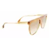 Okulary przeciwsłoneczne damskie Victoria Beckham VB619S6509774 Aviator, złota oprawka, brązowe soczewki gradientowe 65mm