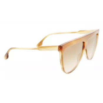 Okulary przeciwsłoneczne damskie Victoria Beckham VB619S6509774 Aviator, złota oprawka, brązowe soczewki gradientowe 65mm