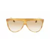 Okulary przeciwsłoneczne damskie Victoria Beckham VB619S6509774 Aviator, złota oprawka, brązowe soczewki gradientowe 65mm