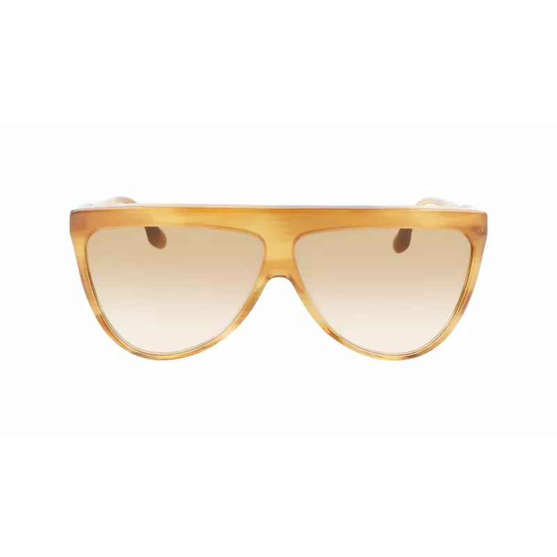 Okulary przeciwsłoneczne damskie Victoria Beckham VB619S6509774 Aviator, złota oprawka, brązowe soczewki gradientowe 65mm