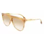 Okulary przeciwsłoneczne damskie Victoria Beckham VB619S6509774 Aviator, złota oprawka, brązowe soczewki gradientowe 65mm