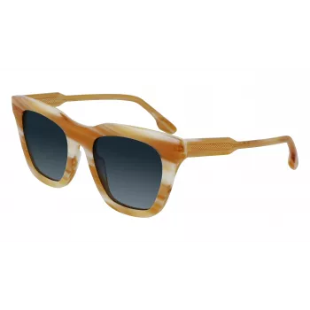Okulary przeciwsłoneczne Victoria Beckham VB630S-774 Damskie Kwadratowe Acetat Havana Brązowy Gradient 53mm