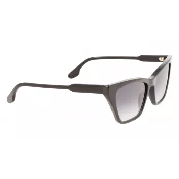 Victoria Beckham VB638S-001 Okulary przeciwsłoneczne damskie kwadratowe czarno-szare 55/17/140 mm