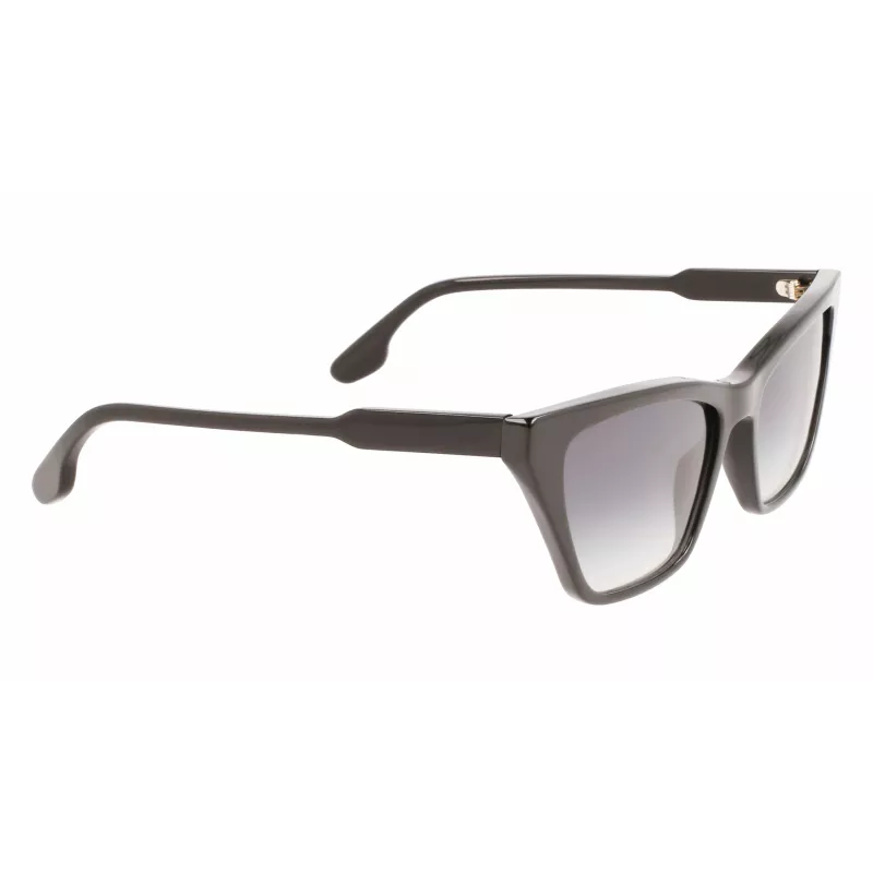 Victoria Beckham VB638S-001 Okulary przeciwsłoneczne damskie kwadratowe czarno-szare 55/17/140 mm