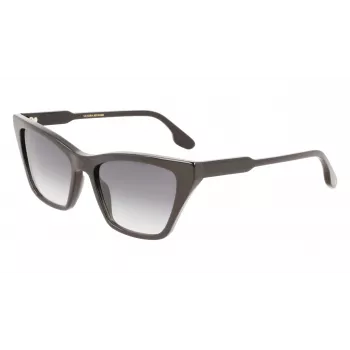Victoria Beckham VB638S-001 Okulary przeciwsłoneczne damskie kwadratowe czarno-szare 55/17/140 mm