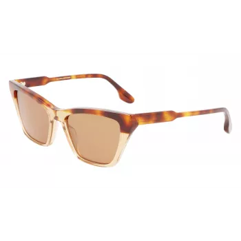 Okulary przeciwsłoneczne Victoria Beckham VB638S-218 dla kobiet Havana Brązowy Gradient 55mm