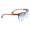 Okulary przeciwsłoneczne Victoria Beckham VB639S-418 dla kobiet – duże kwadratowe oprawki z ciemnoniebieskiego acetatu z soczewkami w odcieniu szarym gradientowym