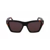 Okulary przeciwsłoneczne Victoria Beckham VB646S-001 damskie, kwadratowe - czarna oprawka acetatowa z szarymi soczewkami poliwęglanowymi - 55/18/145 mm