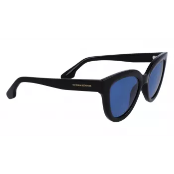 Okulary przeciwsłoneczne damskie Victoria Beckham VB649S-001 - czarna oprawka acetatowa, szare soczewki poliwęglanowe, 52 mm