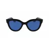 Okulary przeciwsłoneczne damskie Victoria Beckham VB649S-001 - czarna oprawka acetatowa, szare soczewki poliwęglanowe, 52 mm