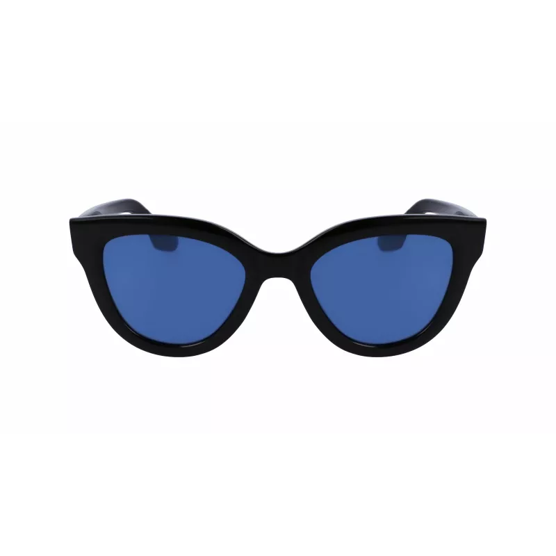 Okulary przeciwsłoneczne damskie Victoria Beckham VB649S-001 - czarna oprawka acetatowa, szare soczewki poliwęglanowe, 52 mm