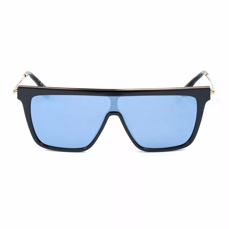 Victoria Beckham VB650S5319003 Damskie kwadratowe okulary przeciwsłoneczne z acetatu, czarno-szare, 53/19/140 mm