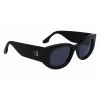 Okulary przeciwsłoneczne damskie Victoria Beckham VB654S5022001 - czarna oprawka, szare szkła, 50 mm
