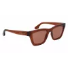 Okulary przeciwsłoneczne damskie Victoria Beckham VB656S-203 - oprawka z brązowego acetatu havana z brązowymi gradientowymi soczewkami - 52 mm