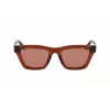 Okulary przeciwsłoneczne damskie Victoria Beckham VB656S-203 - oprawka z brązowego acetatu havana z brązowymi gradientowymi soczewkami - 52 mm