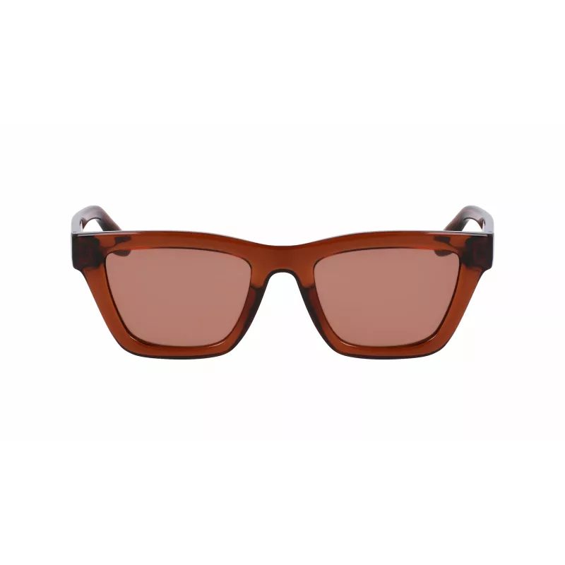 Okulary przeciwsłoneczne damskie Victoria Beckham VB656S-203 - oprawka z brązowego acetatu havana z brązowymi gradientowymi soczewkami - 52 mm
