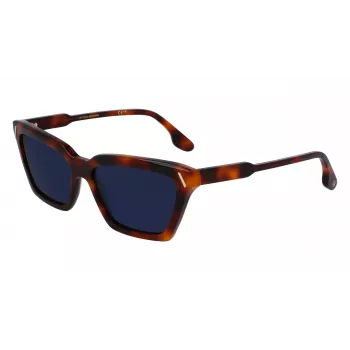 Okulary przeciwsłoneczne Victoria Beckham VB661S-215 damskie, kwadratowe, acetatowe, Havana Brown Gradient 57mm
