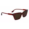 Victoria Beckham VB661S5716610 Damskie kwadratowe okulary przeciwsłoneczne z acetatu - Red Havana 57mm