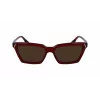 Victoria Beckham VB661S5716610 Damskie kwadratowe okulary przeciwsłoneczne z acetatu - Red Havana 57mm