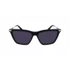 Okulary przeciwsłoneczne damskie Victoria Beckham VB663S-001 - czarna oprawka acetatowa, szare soczewki poliwęglanowe, 57/15/140 mm