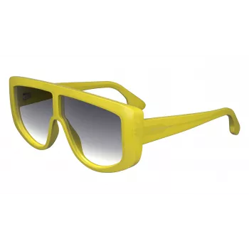 Okulary przeciwsłoneczne Victoria Beckham VB664S-709 damskie, kwadratowe, oprawka metalowa w kolorze złotym, soczewki brązowe gradientowe 61mm