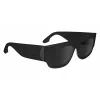 Okulary przeciwsłoneczne Victoria Beckham VB666S5516001 dla kobiet, kwadratowe - czarna oprawka acetatowa, czarne soczewki poliwęglanowe, 55/16/145 mm
